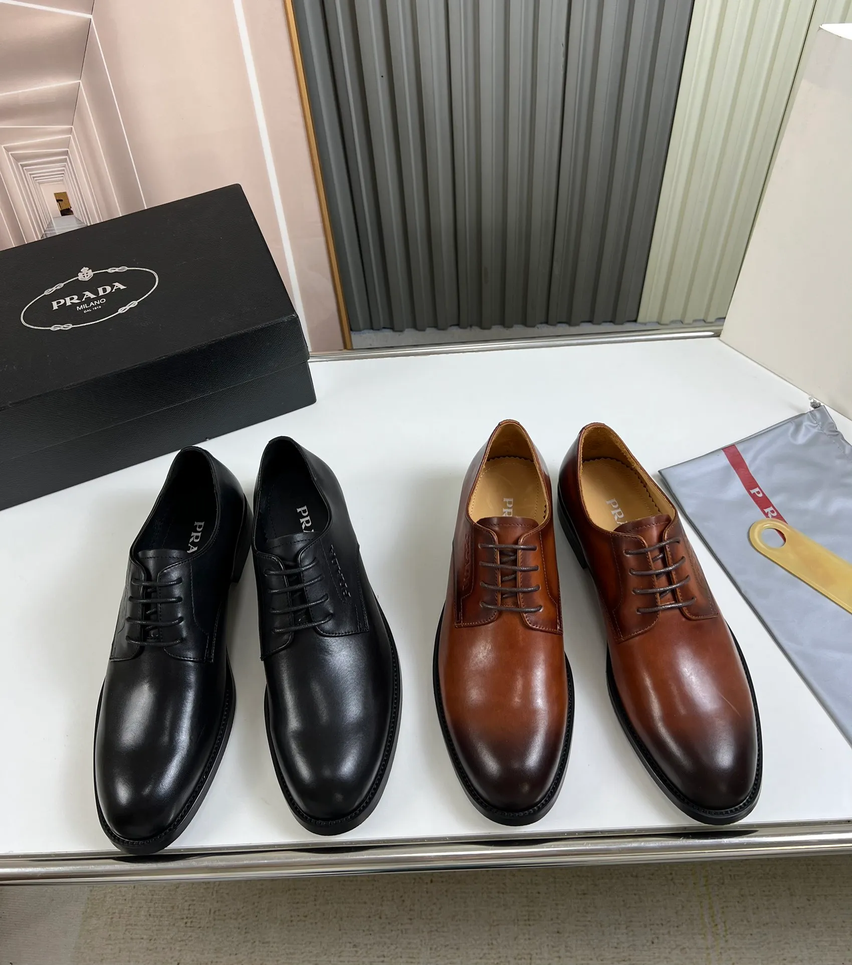 Men's shoes 💰520💰 Prada.PRADA men's business casual leather shoes, 1:1 shipment ⬆️Luxurious and noble 👞All imported original brand leather materials, just to create a more comfortable wearing experience, upper: original cowhide ➕Imported full cow lining, original outsole ✔️36-45 (45 non-returnable)